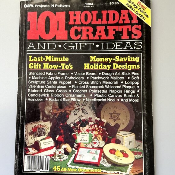 101 HOLIDAY CRAFTS MAGAZINE CRAFTS PROJECTS 'N PATTERNS 1983 VOLUME 1 VINTAGE - Picture 1 of 14
